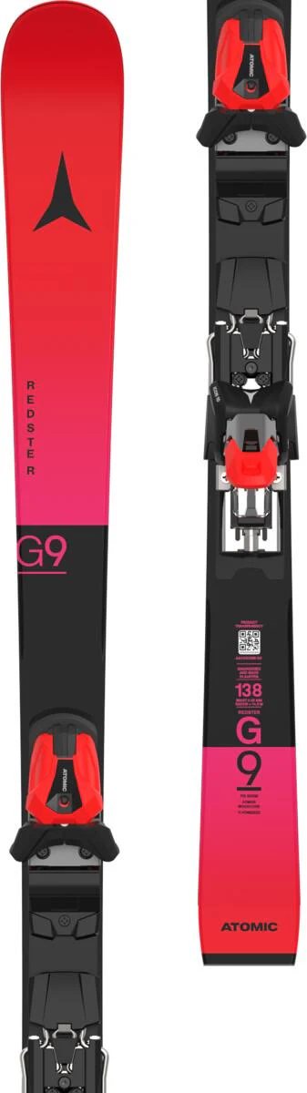 ATOMIC alpine skis with bindings Redster FIS G9 J-RP3 red/violet w/Icon 10