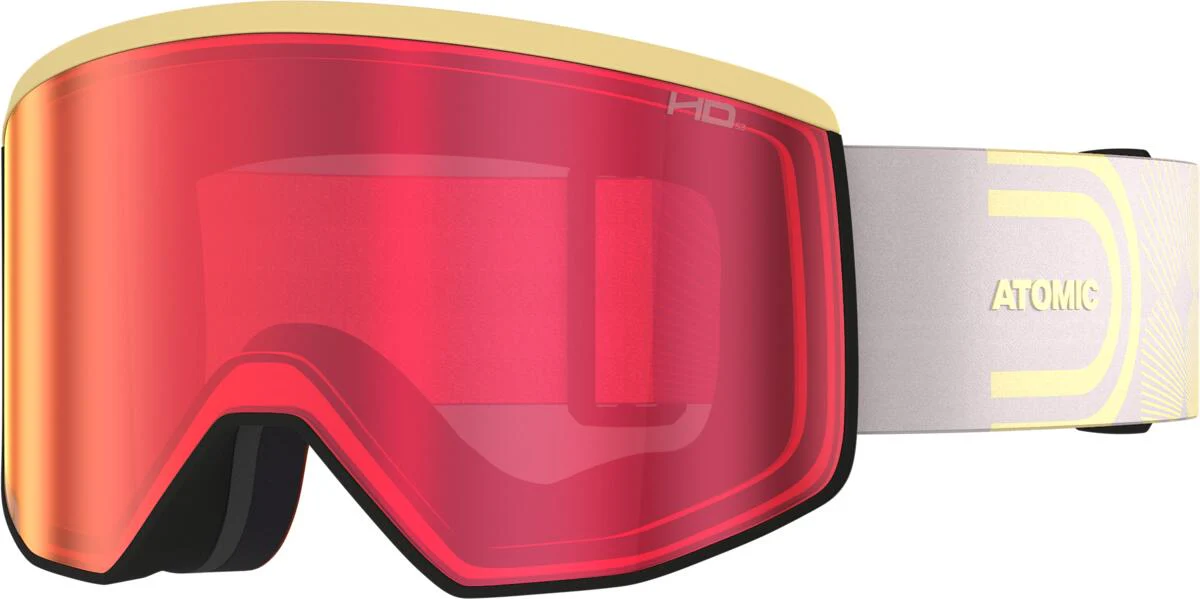 ATOMIC Four Pro L HD cencrete/butter w/red HD C2-3 goggles