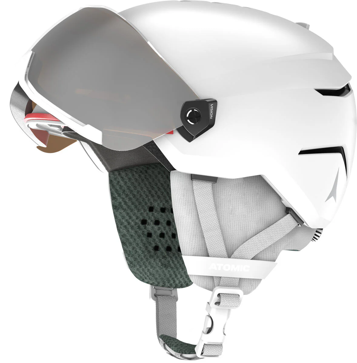 ATOMIC Helmet Savor Visor JR White w/Silver Flash C2 - Image 2