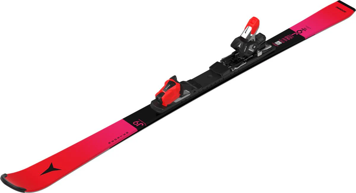 ATOMIC NY Redster J9 RS J-RP w/Icon 10 red/violet alpine skis with bindings - Image 3