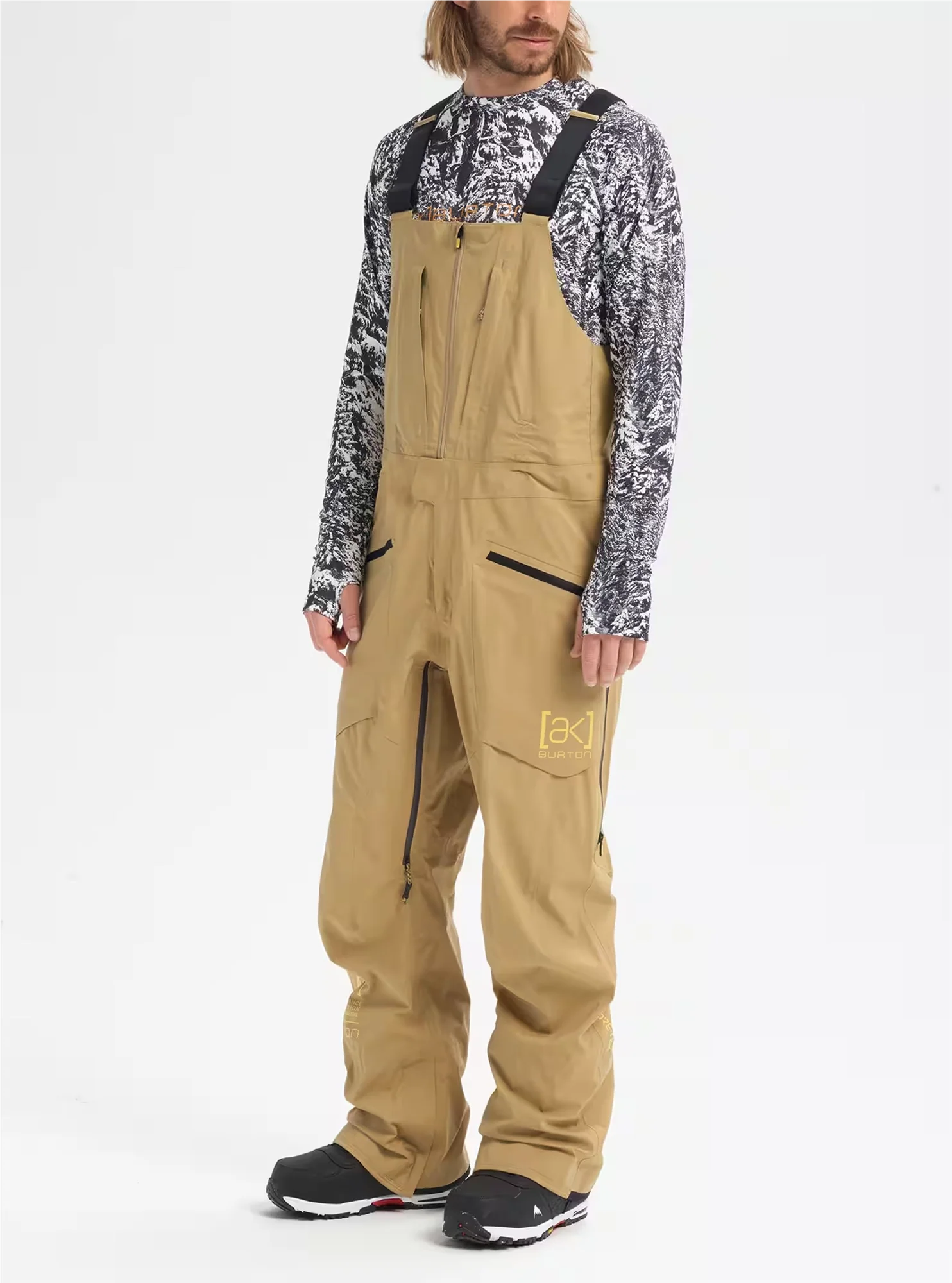 BURTON Pants AK Gore Freebird 3L Stretch Bib Brown - Image 2