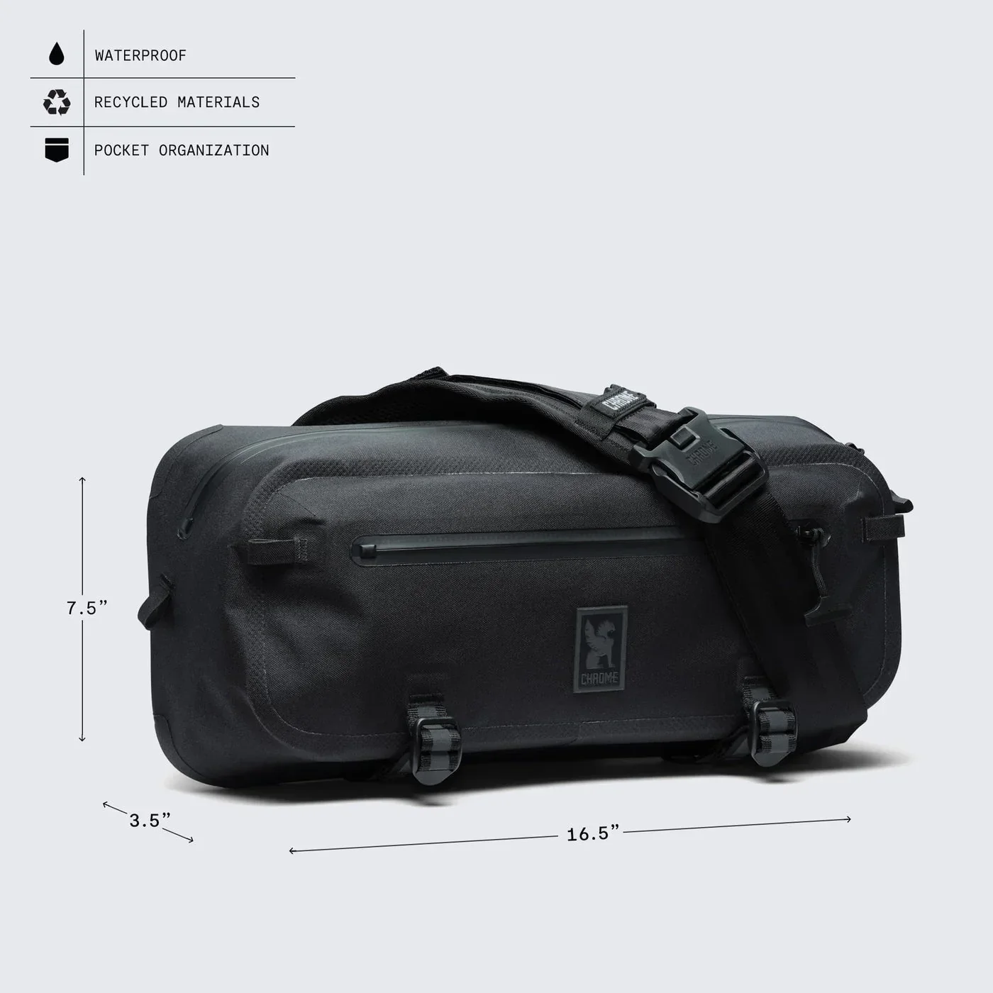 Chrome Industries Kadet Sling Bag Waterproof Black - Image 3