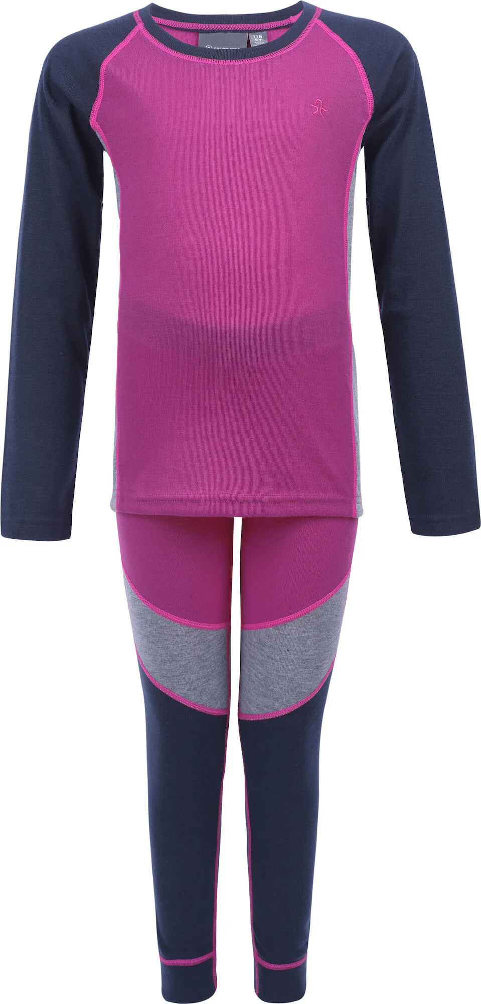 Color KIDS Thermo set Base Layer Pink/Dark Blue