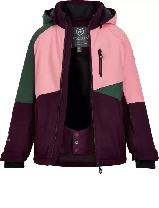 Color KIDS Winter Jacket Girls 740356 Violet/Pink/Green AF 10K - Image 3