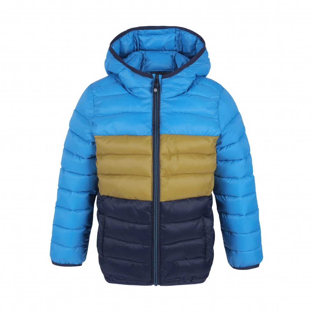 COLOR KIDS winter jacket Jacket Quilted w/ Hood Packable blue/brown