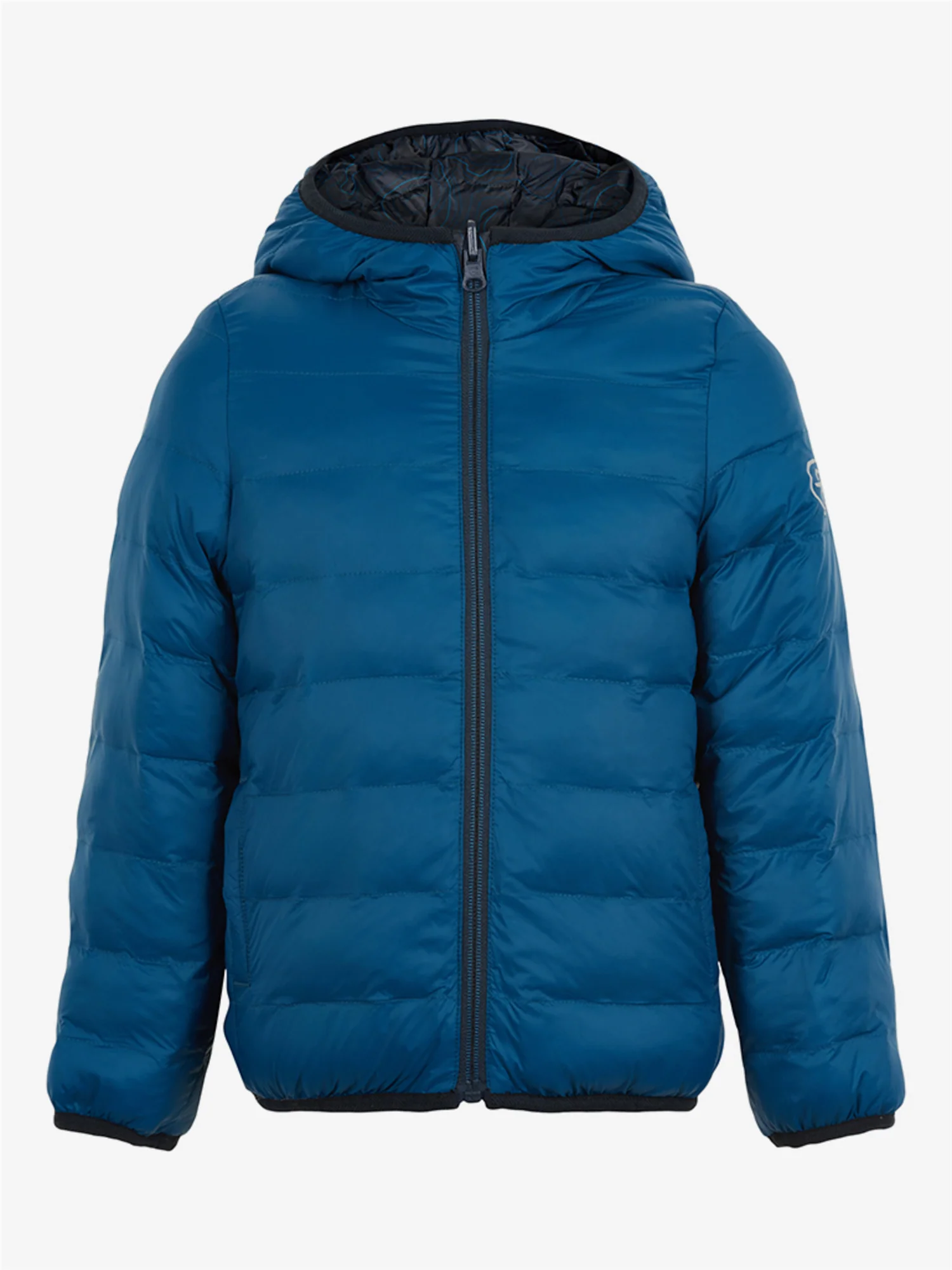 Color KIDS Winter Jacket Quilted Reversible AOP Dark Blue - Image 2