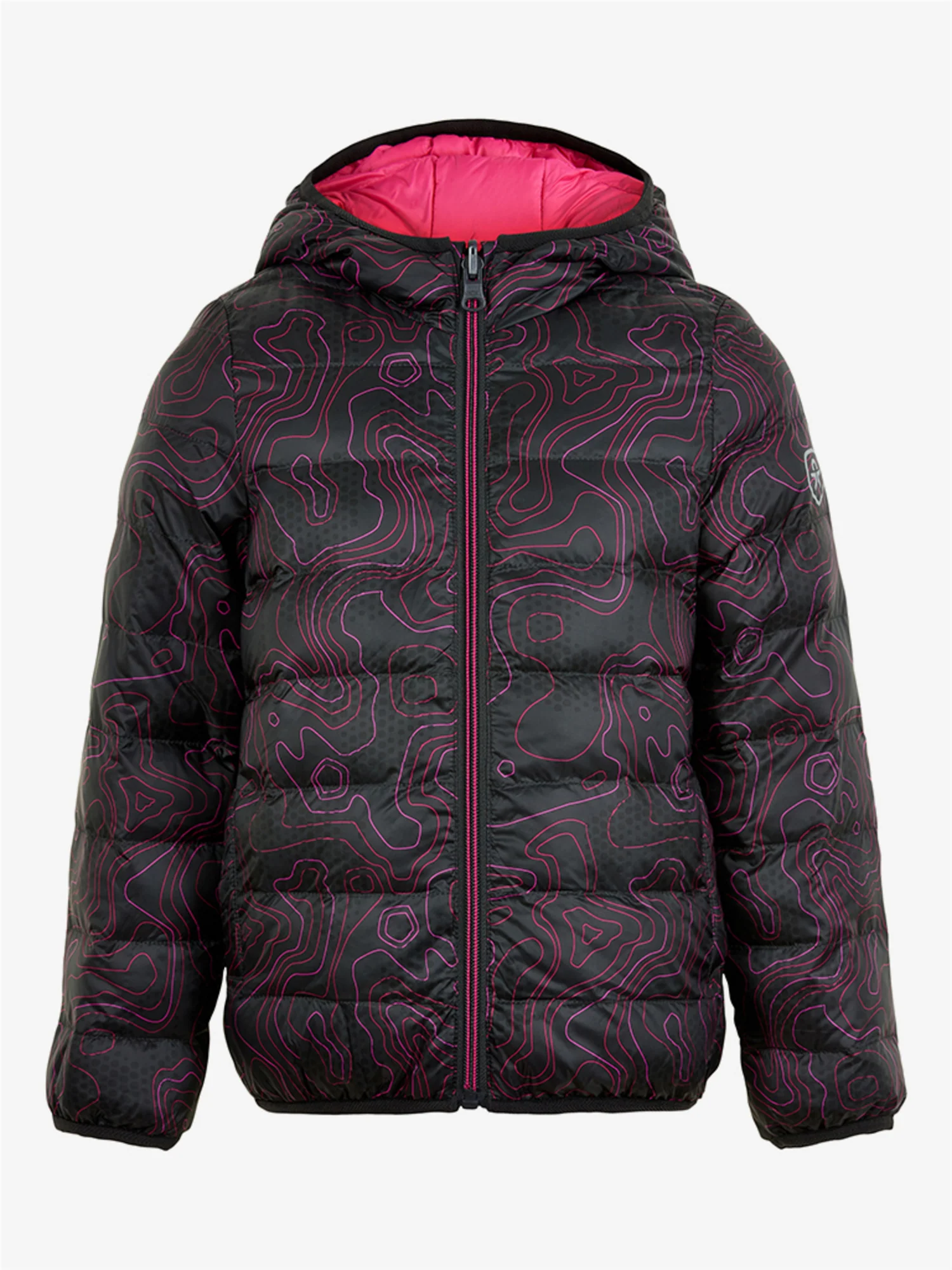Color KIDS Winter Jacket Quilted Reversible AOP Violet/Pink