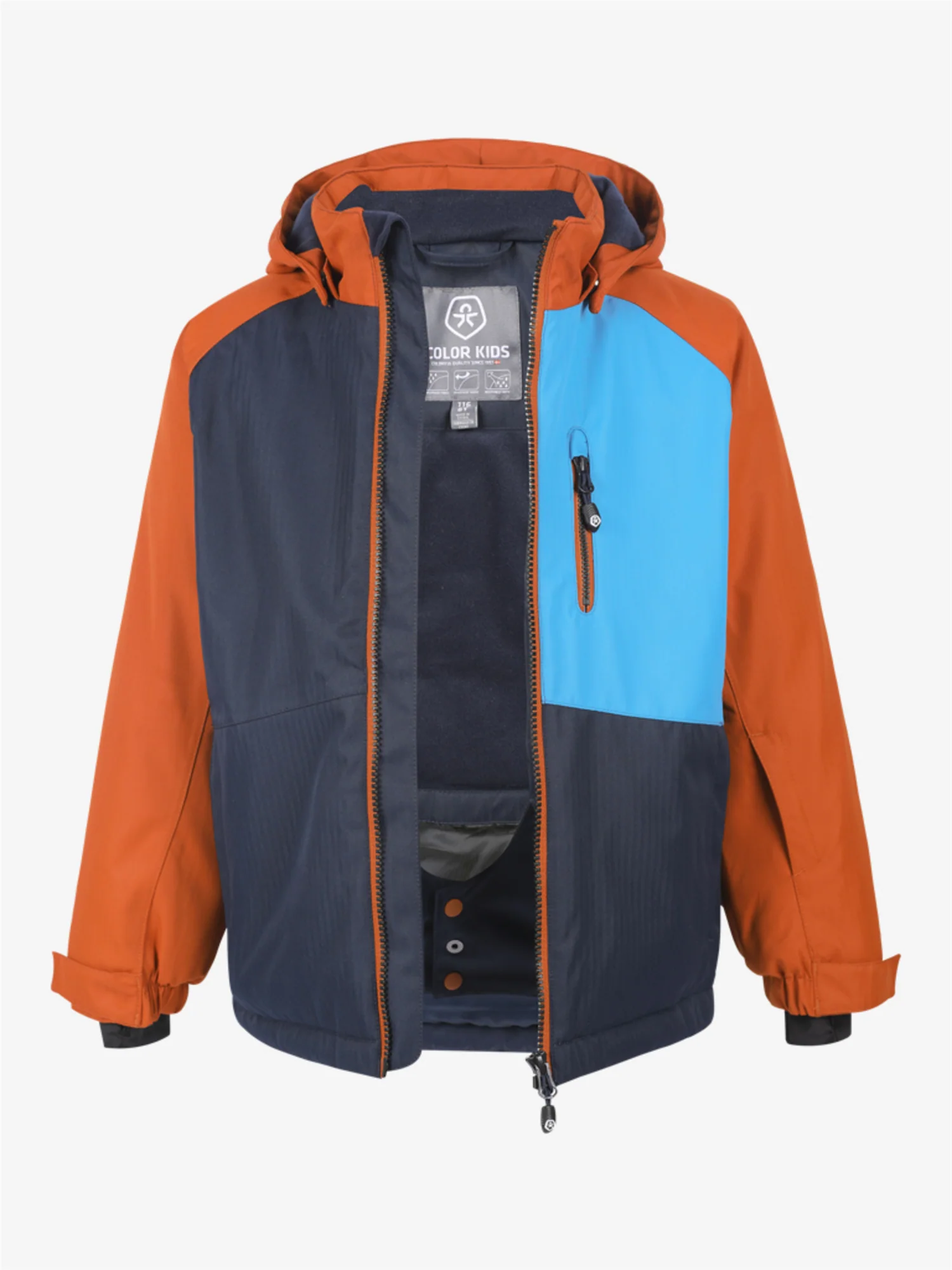 Color KIDS Winter Jacket Ski JKT Blue/Orange AF 10K - Image 3