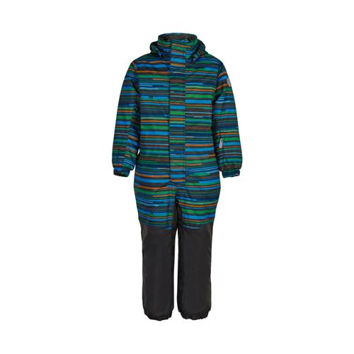 Color KIDS Winter Overalls AOP Boy Blue/Green