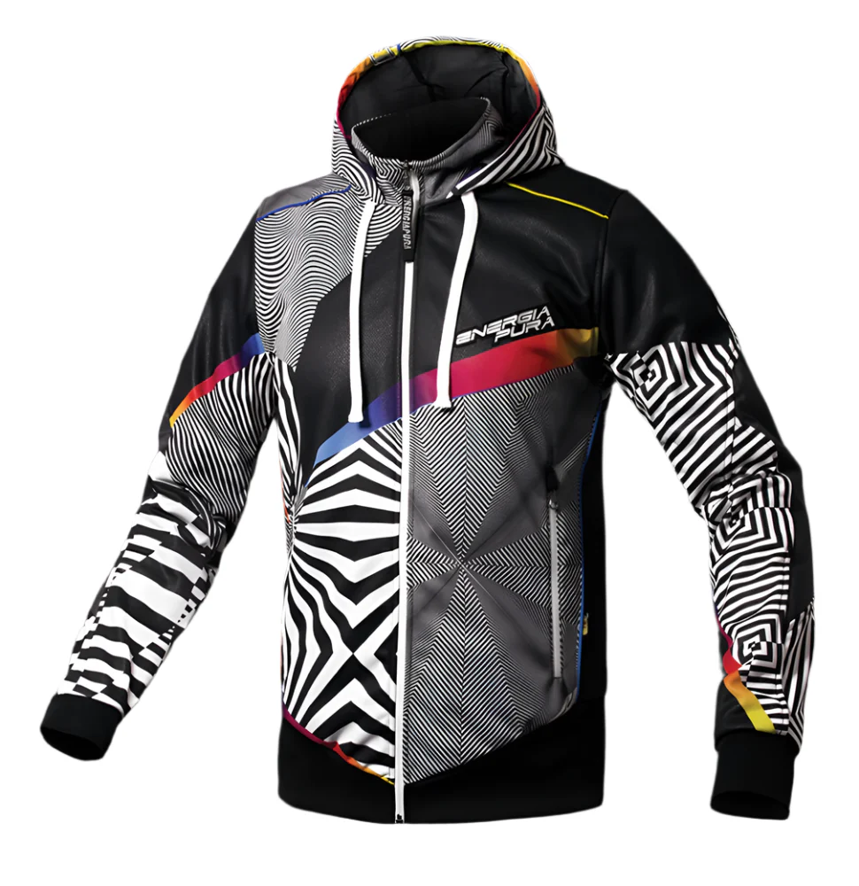 ENERGIAPURA Hooded Jacket JR Optical Black/White