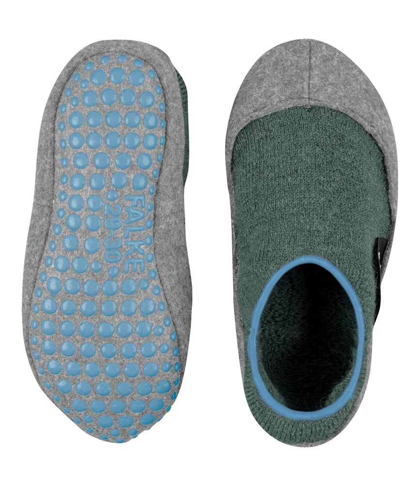 FALKE Socks Cosyshoe Kids Slippers Green/Grey - Image 2