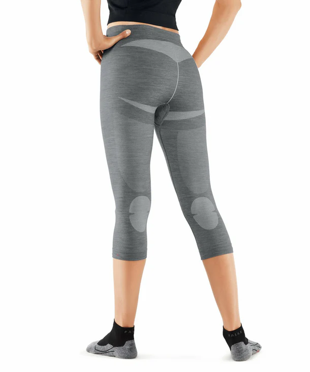 FALKE Thermo Pants 3/4 Women Wool Tech Tight Grey - Image 2
