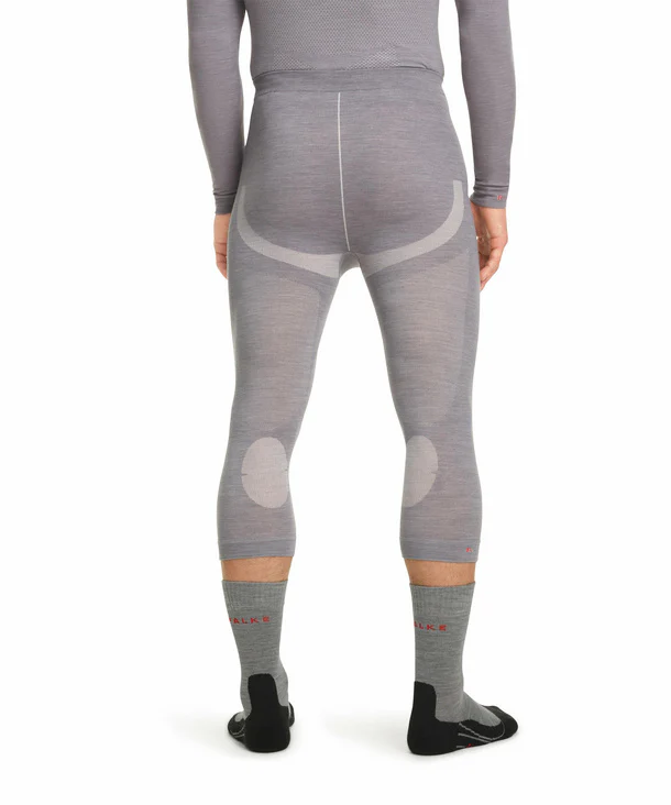 FALKE Thermo Pants 3/4 Wool Tech Light Grey - Image 2