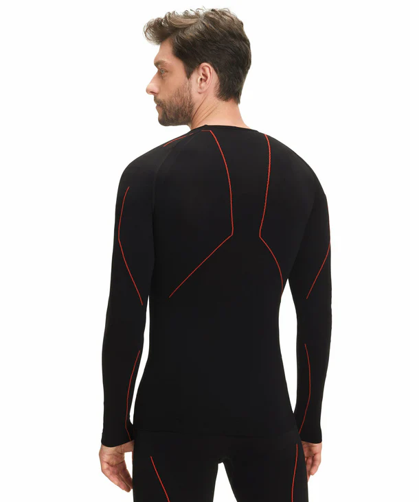 FALKE Thermo Shirt LS Warm Black/Red - Image 2