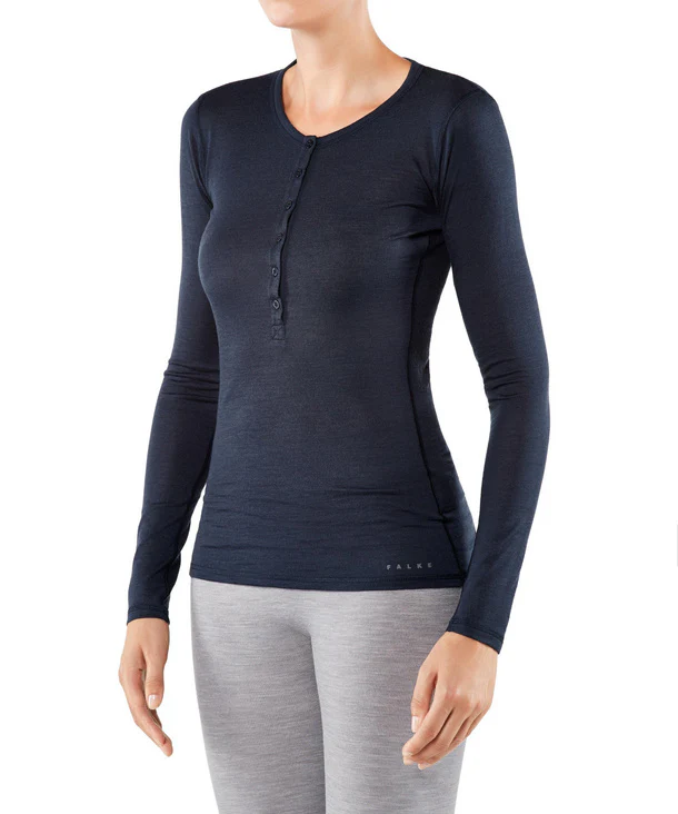 FALKE Thermo Shirt LS Women Silk Wool Dark Blue