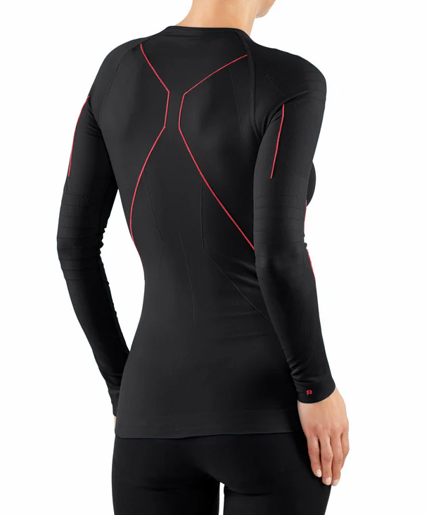 FALKE Thermo Shirt LS Women Warm Black/Red - Image 2