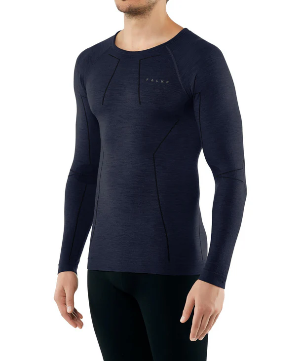 FALKE Thermo Shirt LS Wool Tech Dark Blue