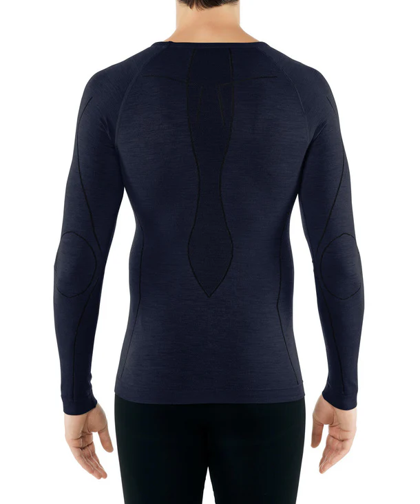 FALKE Thermo Shirt LS Wool Tech Dark Blue - Image 2
