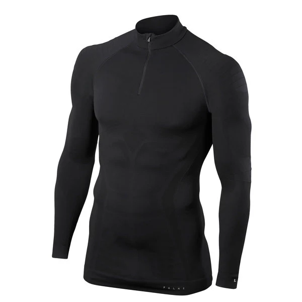 FALKE Thermo Shirt LS Zip MW Black