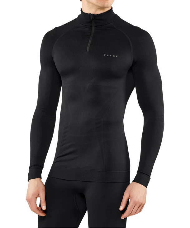 FALKE Thermo Shirt LS Zip MW TF Black