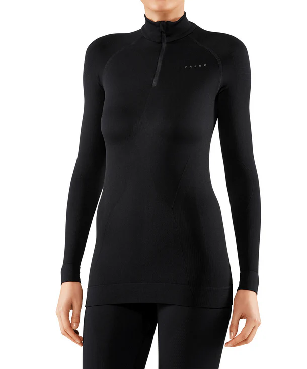 FALKE Thermo Shirt LS Zip Women MW Collar TF Black