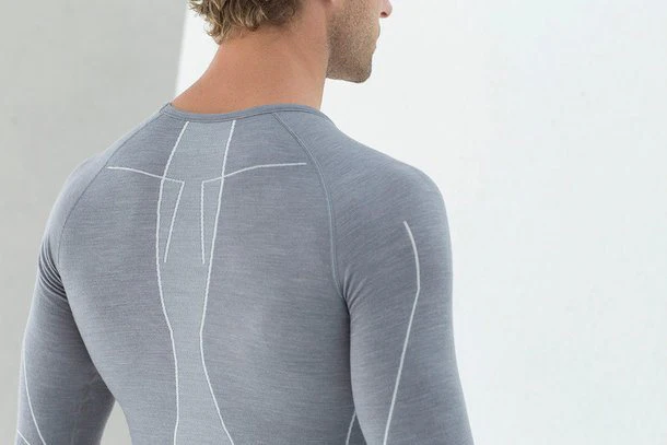 FALKE Thermo Shirt LS Wool Tech Grey - Image 2