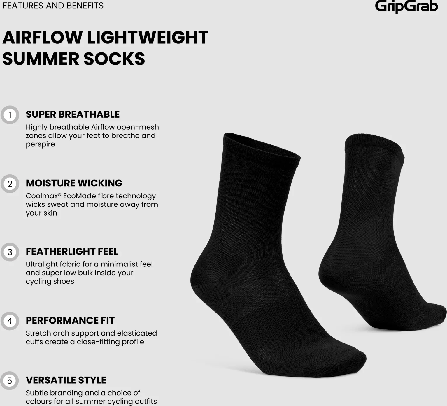 GripGrab Airflow Lightweight Summer Socks - Image 5