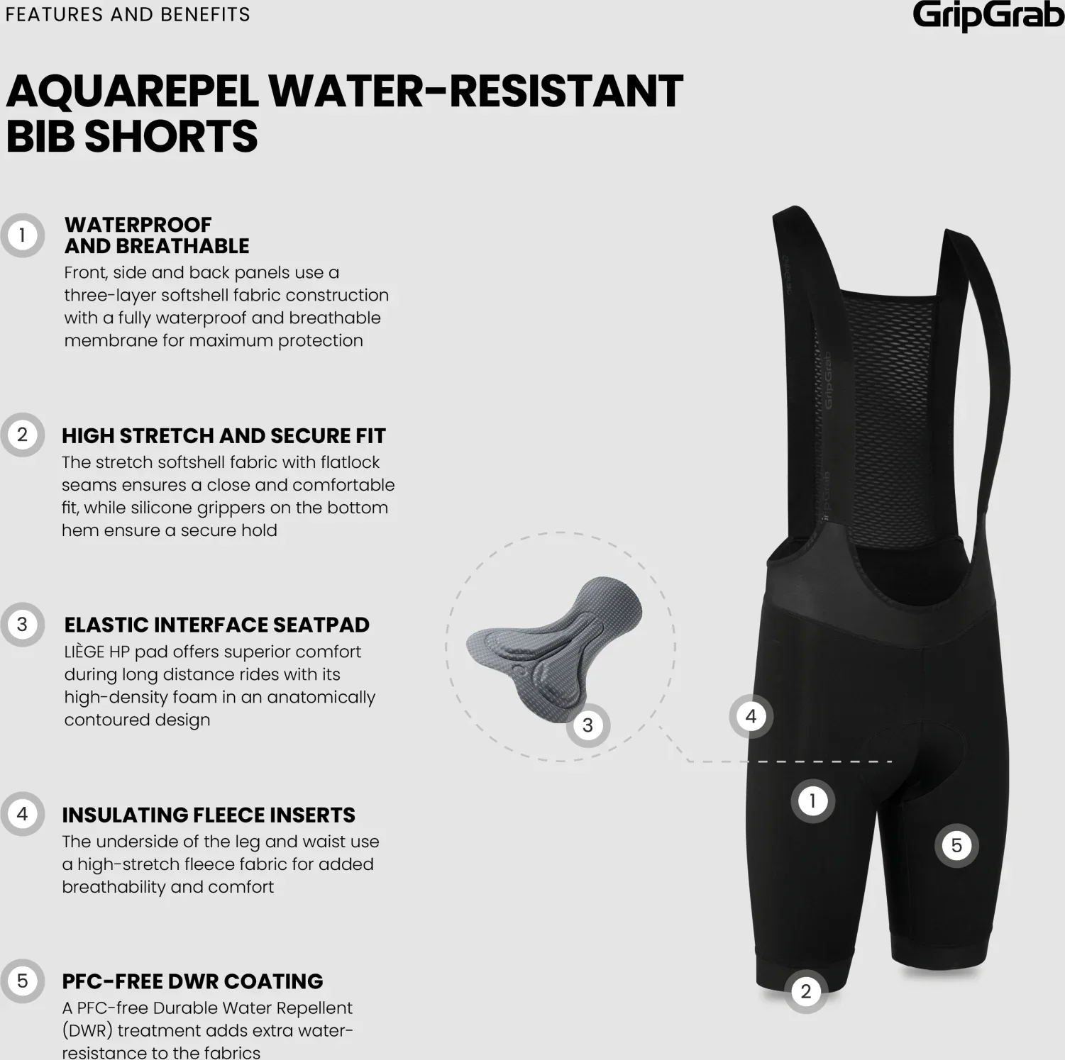 GripGrab AquaRepel Water-Resistant Bib Shorts - Image 8