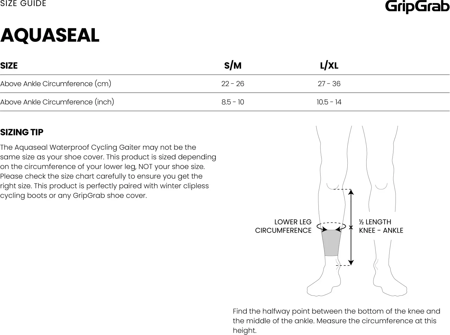 GripGrab AquaSeal Waterproof Cycling Gaiter - Image 6