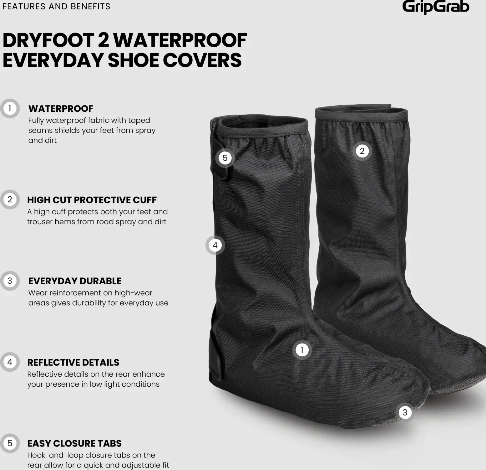 GripGrab DryFoot 2 Waterproof Everyday Shoe Covers - Image 8