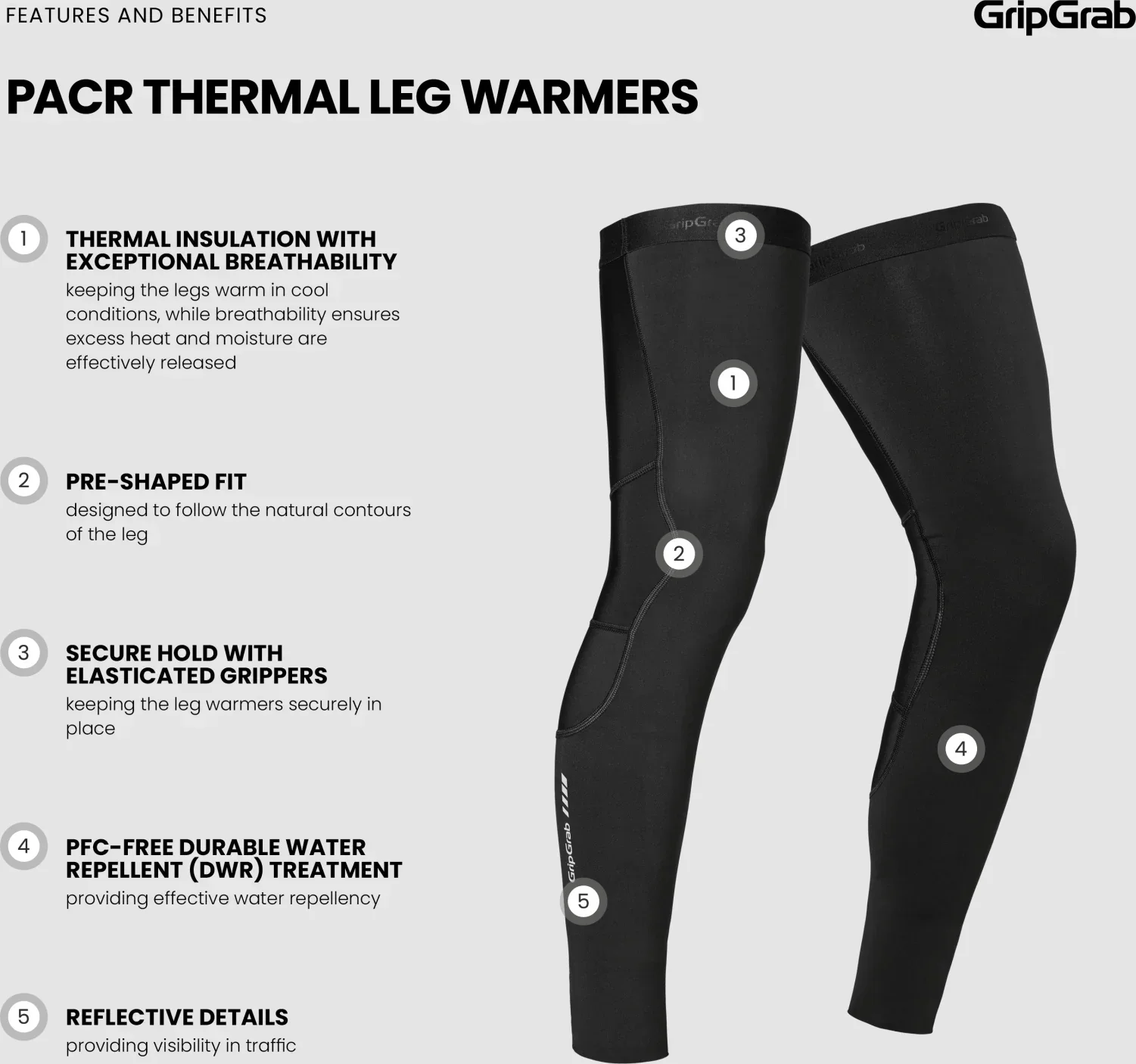 GripGrab PACR Thermal Leg Warmers - Image 3