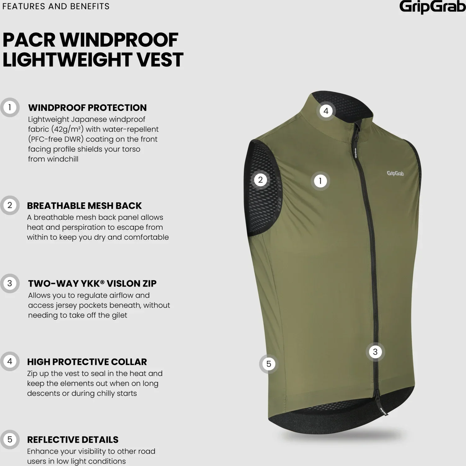 GripGrab PACR Windproof Lightweight Vest - Image 8