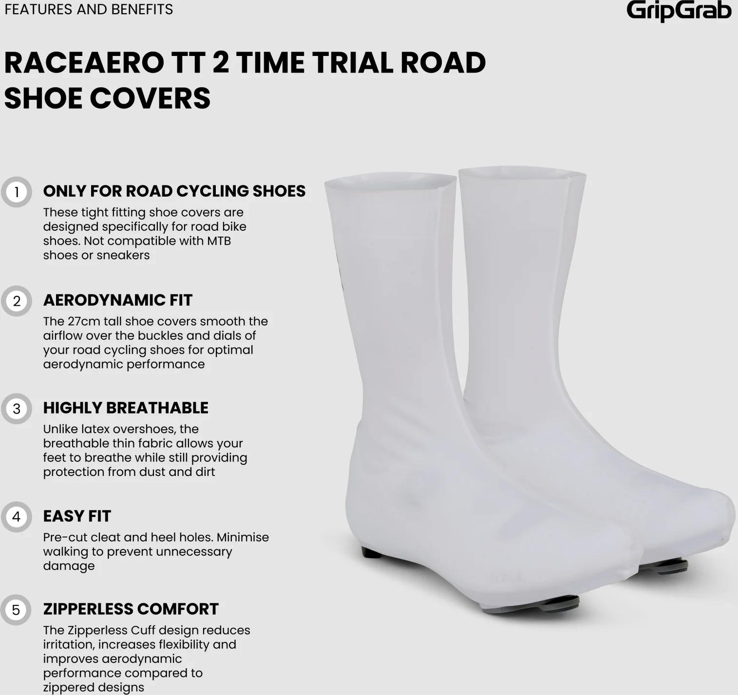 GripGrab RaceAero TT 2 Time Trial Road Shoe Covers - Image 8