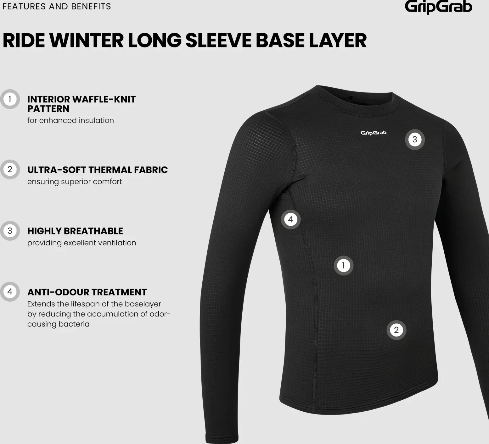 GripGrab Ride Winter Long Sleeve Base Layer - Image 6
