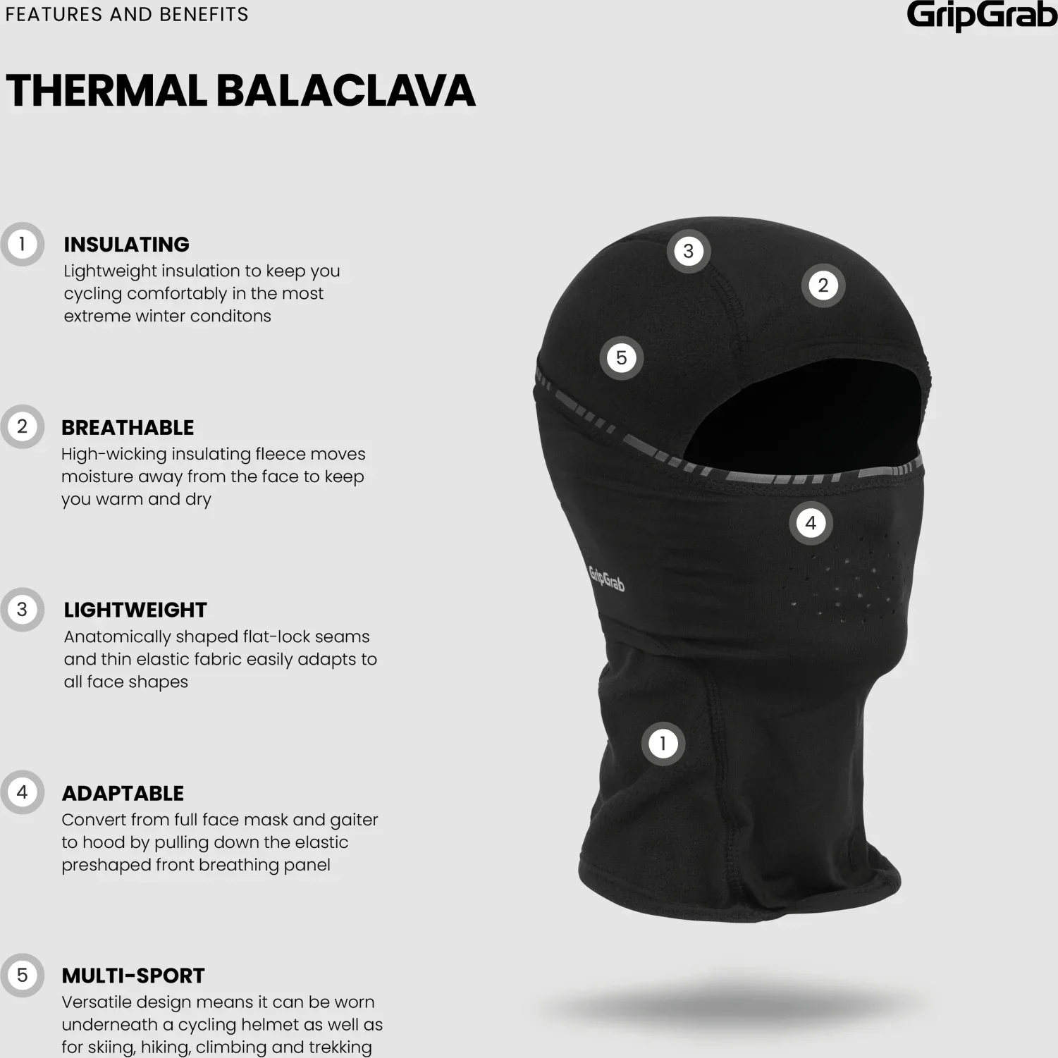 GripGrab Thermal Winter Balaclava - Image 6