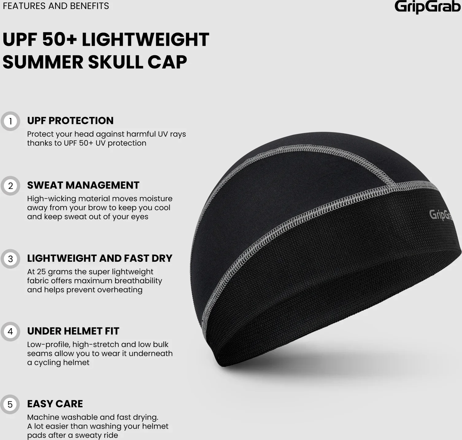GripGrab Thermo Hi-Vis Spring-Autum Skull Cap - Image 4