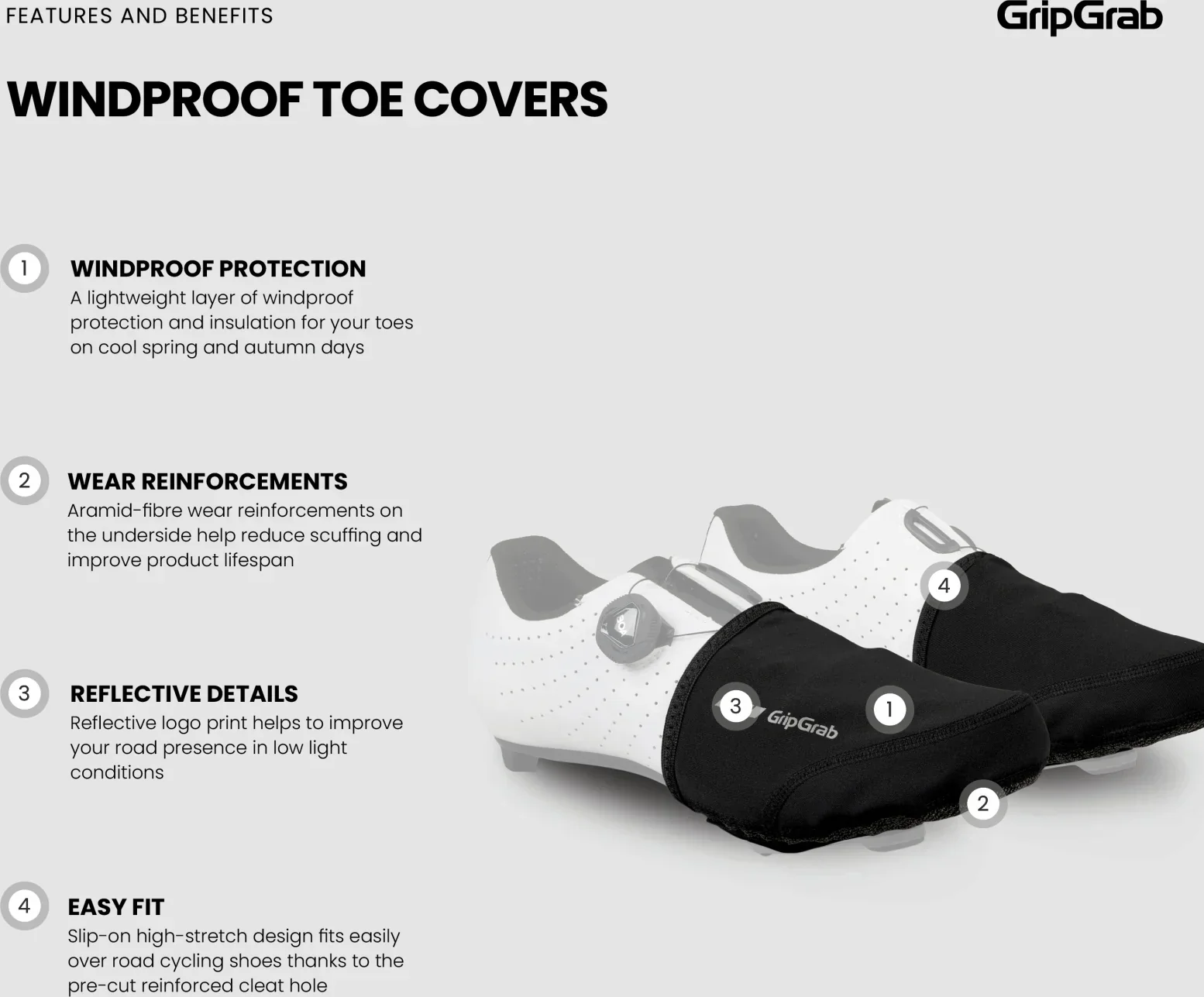 GripGrab Windproof Road Toe Covers - Image 7