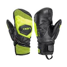 LEKI gloves HS WCR Venom 3D Junior Mitt black/yellow