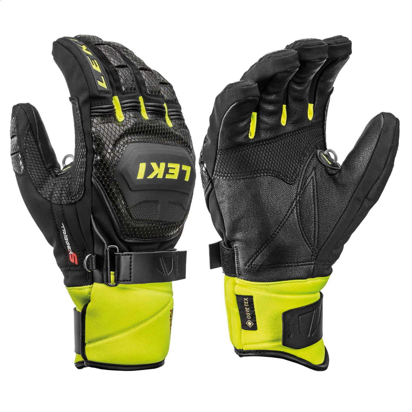 LEKI gloves WC Race Coach Flex GTX JR black/yellow