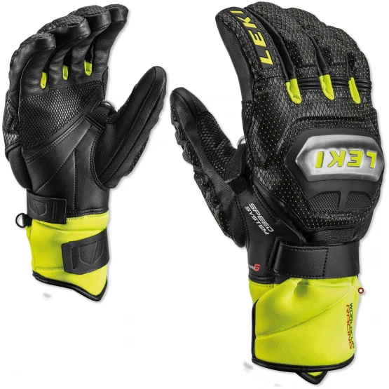 LEKI Gloves WC Race Tit S Speed Black/Yellow Fluo