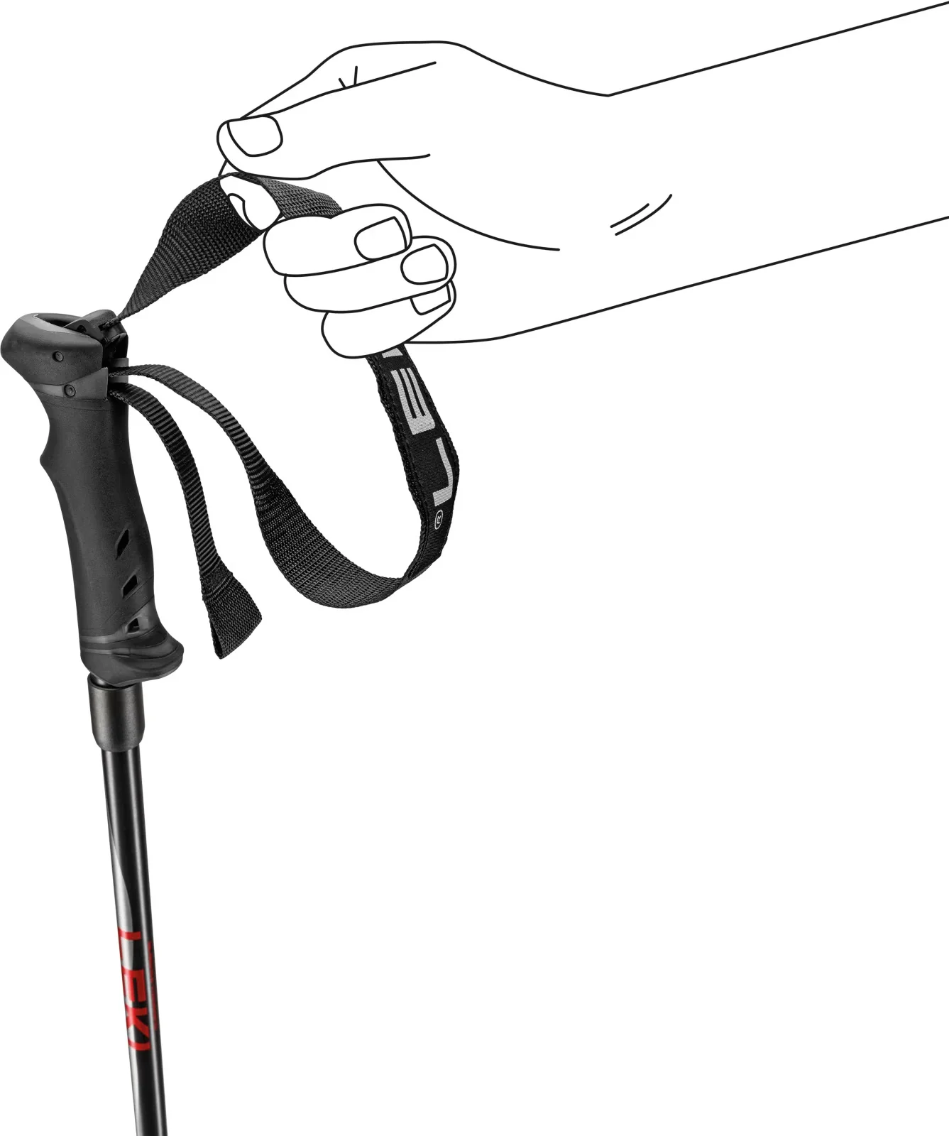 LEKI Hot Shot black/silver/red poles - Image 3