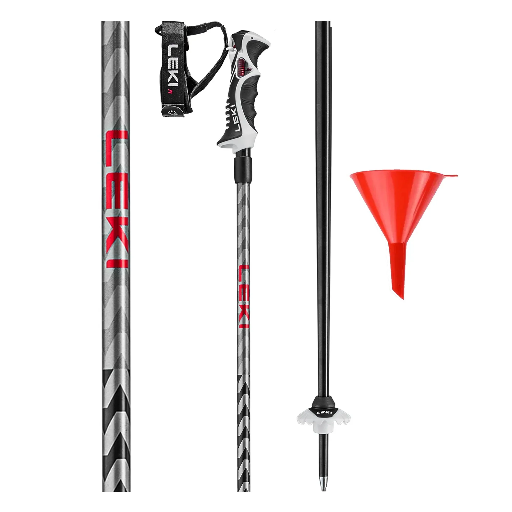 LEKI Hot Shot black/silver/red poles - Image 5