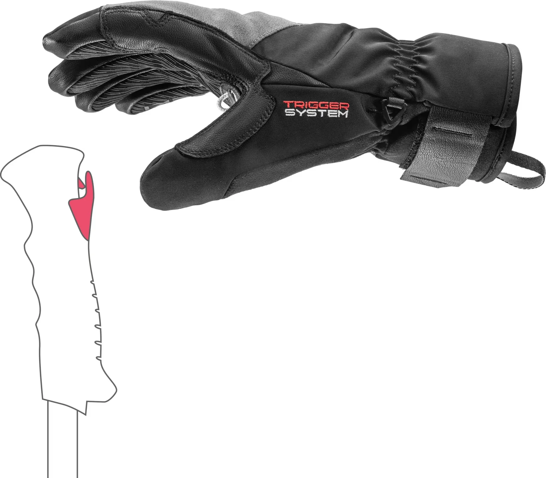 LEKI Pegas 3D GTX black/grey gloves - Image 3