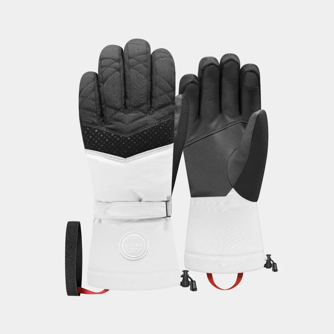 RACER W Pack of 6 black/white cloths.