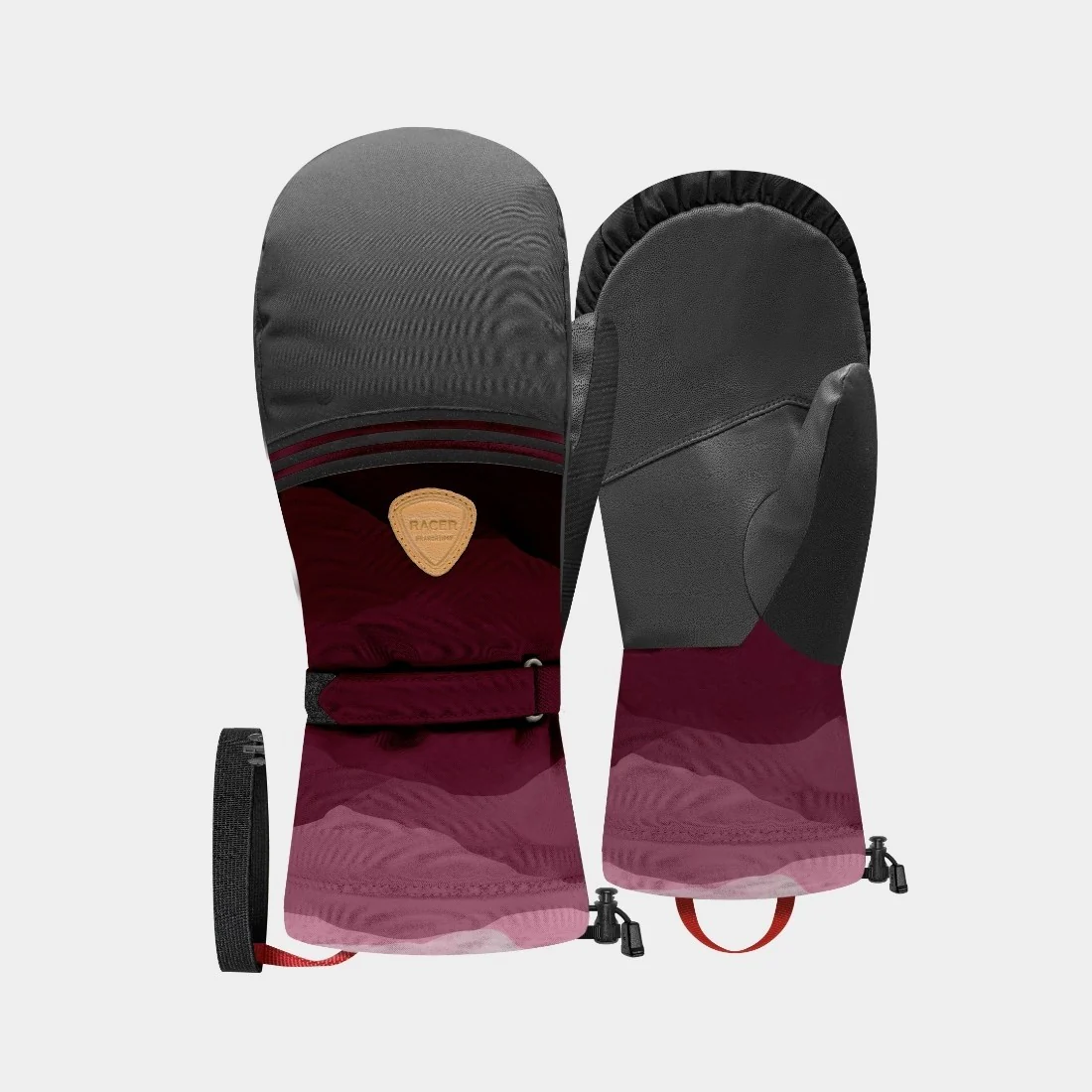 RACER W Map 6 Mitt black/pink mittens