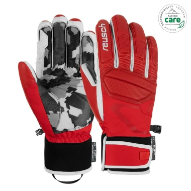 REUSCH Gloves Marco OderMatt Red/Grey Camo - Image 3