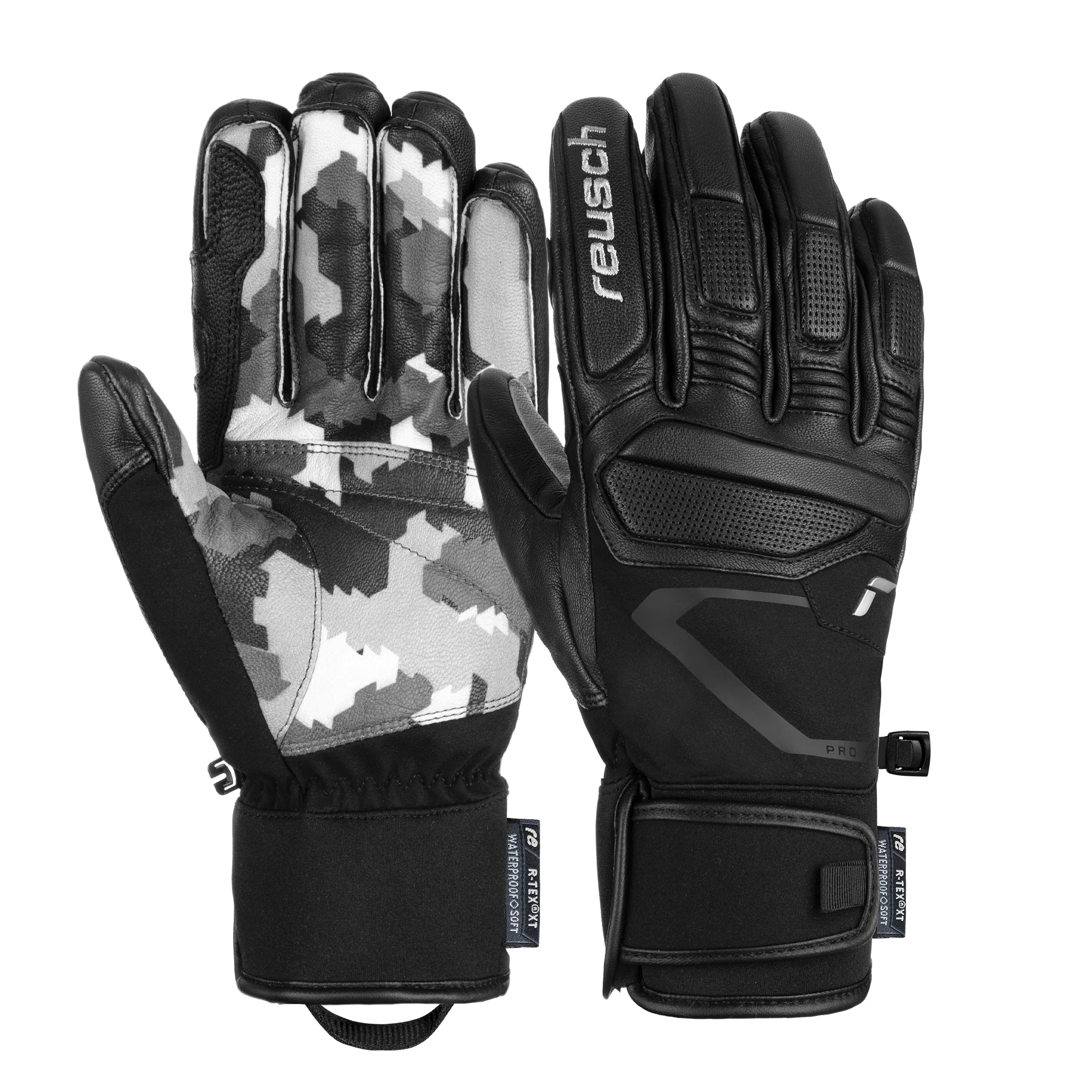 REUSCH Gloves Marco Schwarz Black/Grey Camo - Image 3