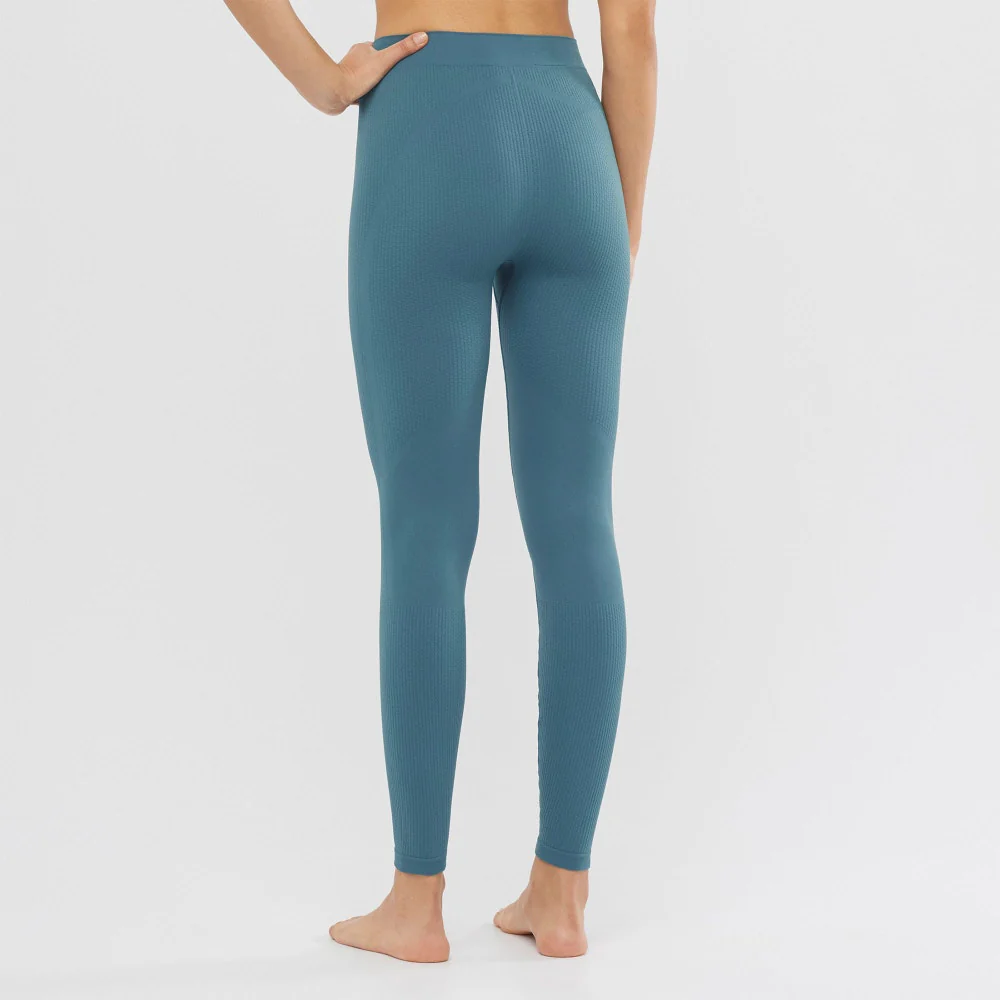 SALOMON thermal pants Sntial Warm Seamless Tight W blue - Image 2