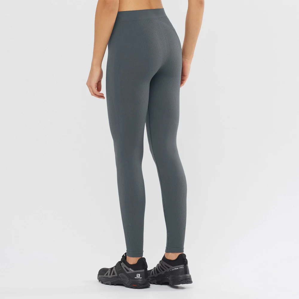 SALOMON thermal pants Sntial Warm Seamless Tight W dark grey - Image 2