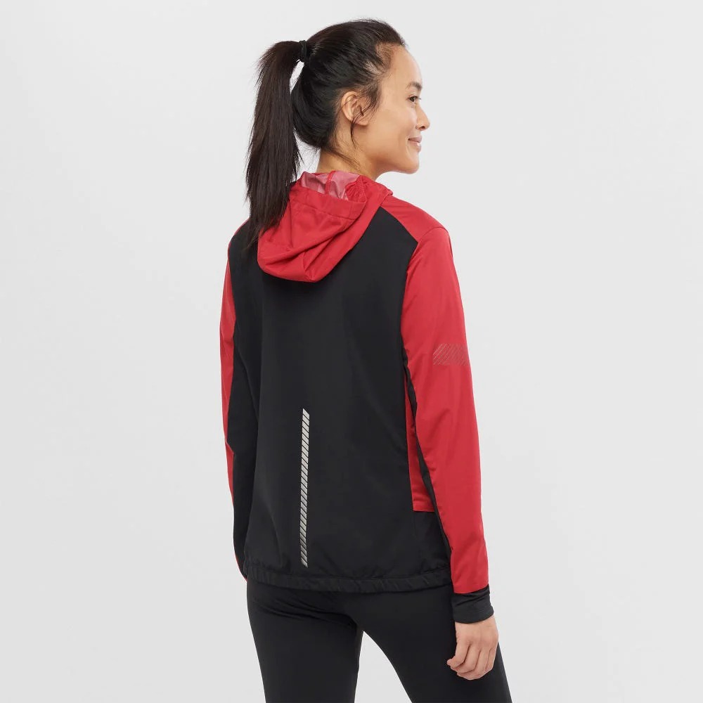 SALOMON XC Skiing Jacket W Light Shell Red/Black - Image 3